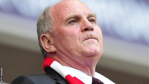 Bayern Munich's Uli Hoeness