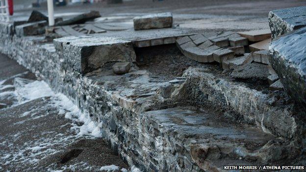 Storm aftermath at Aberystwyth