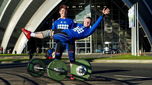 Scottish weightlifters Georgina Black and Craig Carfray