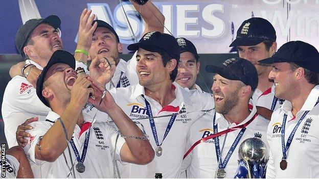 Alastair Cook celebrates