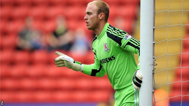 Middlesbrough goalkeeper Jason Steele