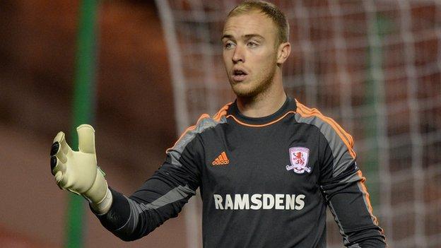 Middlesbrough goalkeeper Jason Steele