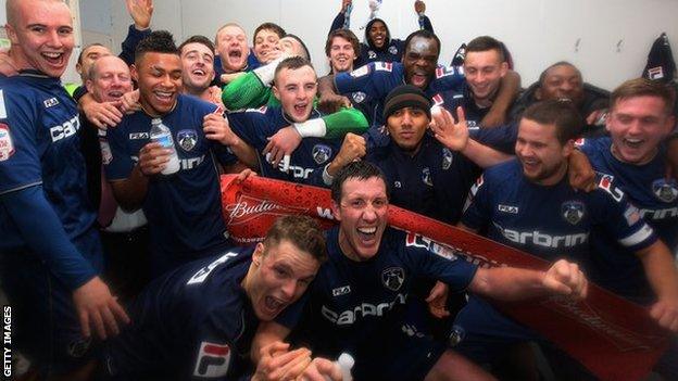 Oldham players celebrate