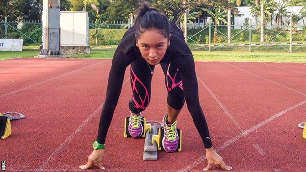 Brunei 400m runner Maziah Mahusin