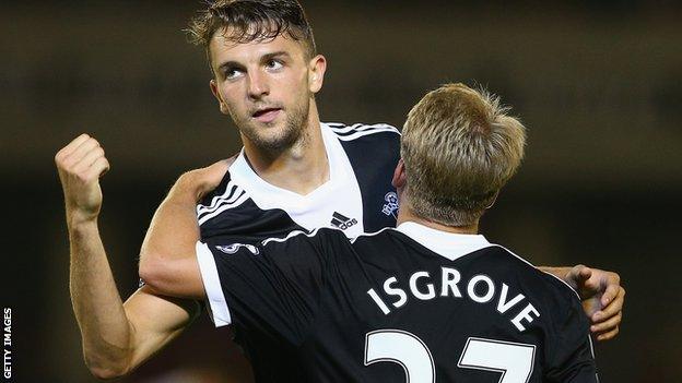 Jay Rodriguez celebrates scoring for Southampton