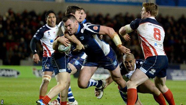 Scotland beat USA 22-8 in Salford