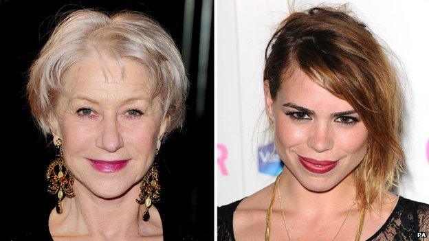 Helen Mirren and Billie Piper