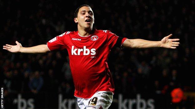 Hogan Ephraim celebrates scoring for Charlton