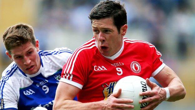 Tyrones's Sean Cavanagh in action against Monaghan