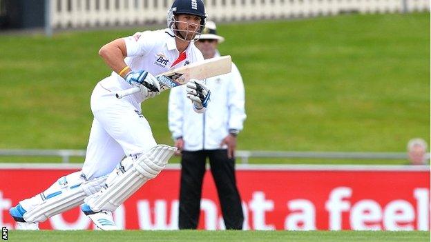 Matt Prior batting against Australia A