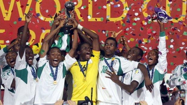 Nigeria celebrate winning the Under-17 World Cup