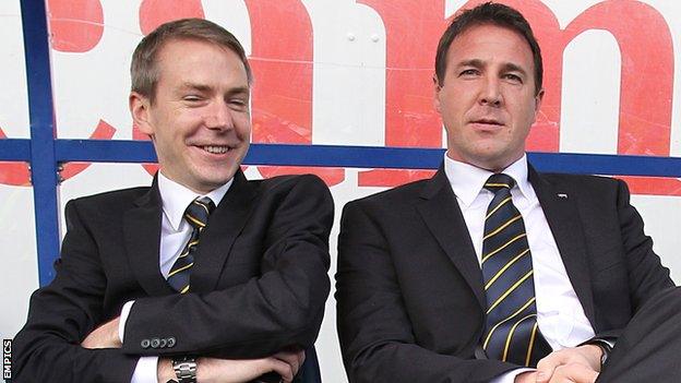 Malky Mackay (right) with Iain Moody