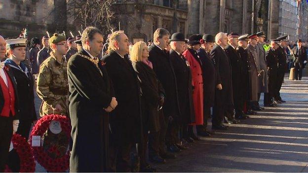 Remembrance service in Edinburgh