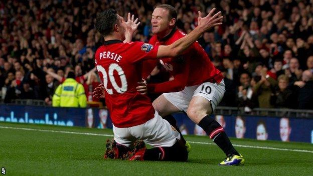 Robin van Persie and Wayne Rooney