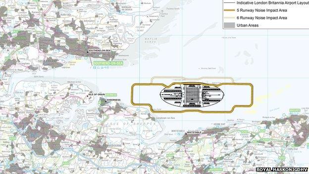 Noise impact map