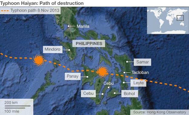 Path of destruction map