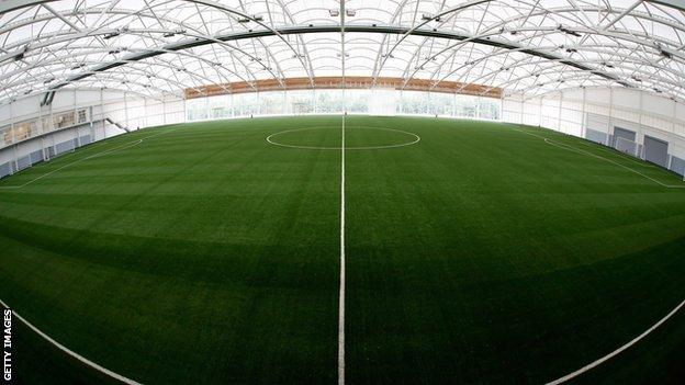 The Sir Alf Ramsey training pitch at St George's Park