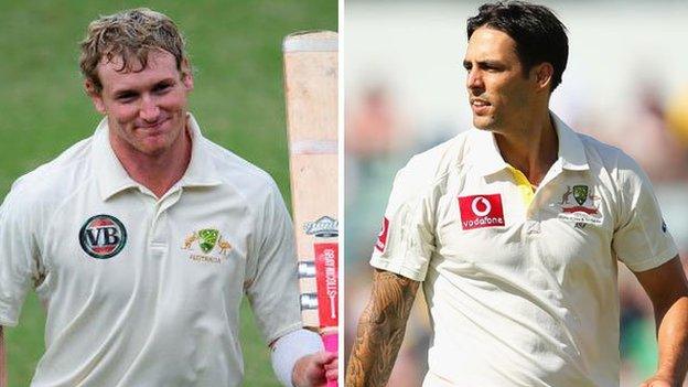 George Bailey (left) and MItchell Johnson