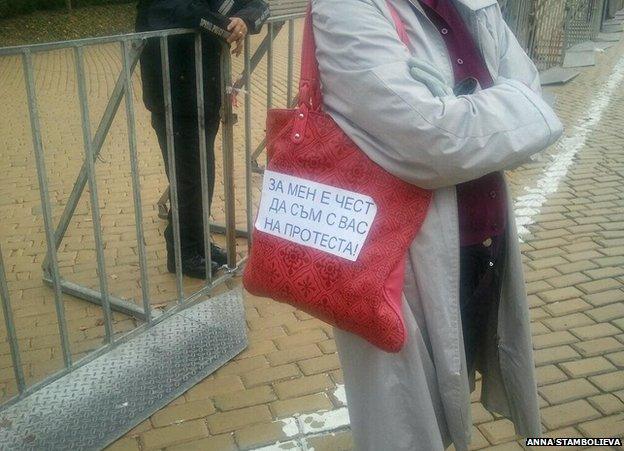 Protester in Sofia, 12 November (photo by Anna Stambolieva)