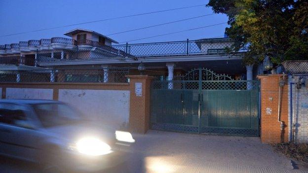 A residence believed to belong to Nasiruddin Haqqani, a senior leader of the feared militant Haqqani network, is pictured in the Bhara Kahu area on the outskirts of Islamabad on November 11, 2013.