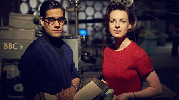 Sacha Dhawan and Jessica Raine in An Adventure in Space and Time