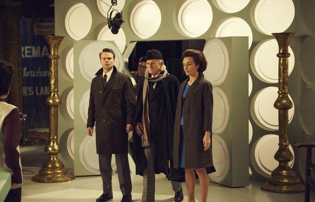 A scene from An Adventure in Space and Time