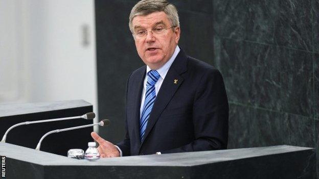 International Olympic Committee president Thomas Bach