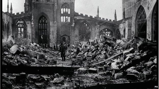 The cathedral after the blitz