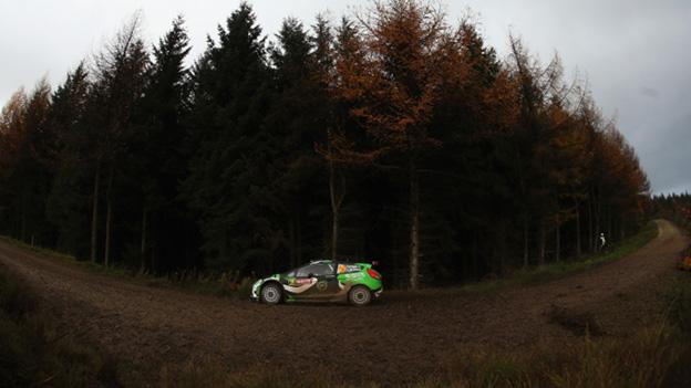 Yazeed Al Rajhi of Saudi Arabia and co-driver Michael Orr of Great Britain in action