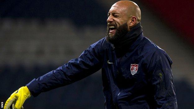 USA goalkeeper Tim Howard