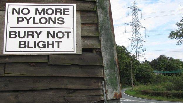 Pylon, south Suffolk