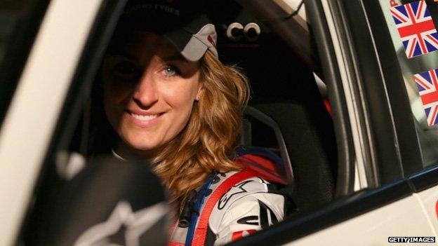 Olympic Skeleton gold medalist Amy Williams is seen at the ceremonial start