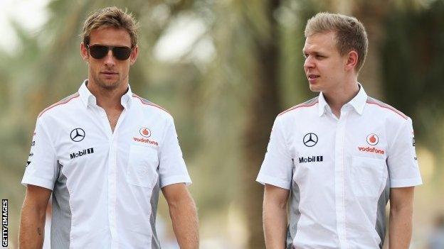 Jenson Button and Kevin Magnussen