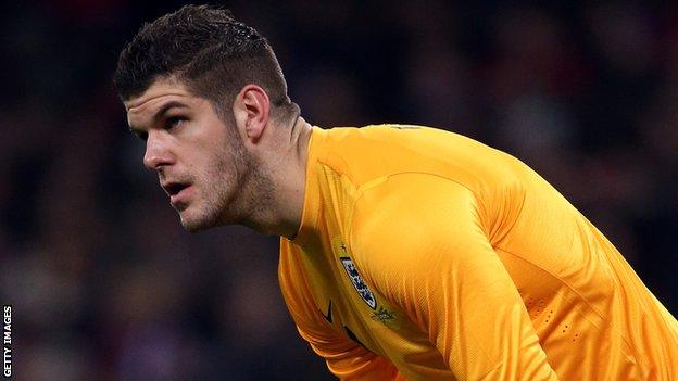 Fraser Forster makes his England debut