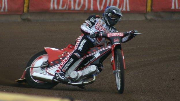 Kenneth Bjerre in action for Peterborough Panthers