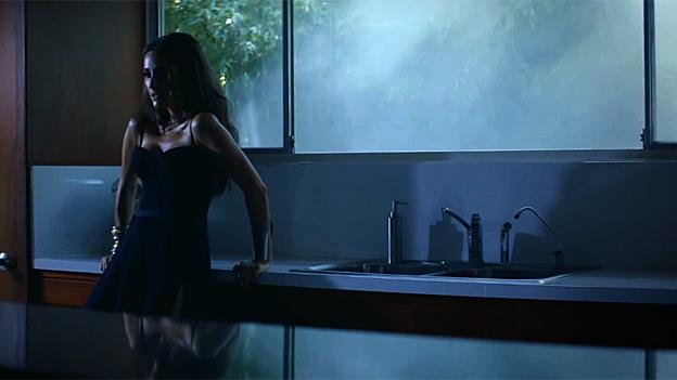 Banks in the video for This Is What It Feels Like