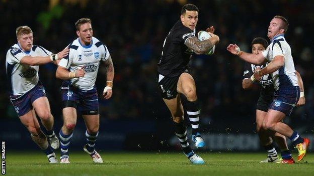 Sonny Bill Williams in action against Scotland