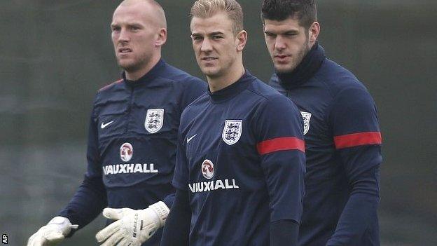 John Ruddy, Joe Hart and Fraser Forster