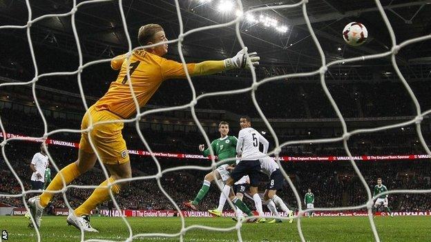 Per Mertesacker puts Germany in front against England