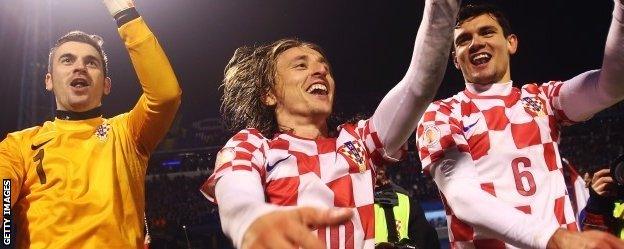 Luka Modric celebrates