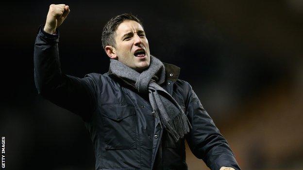 Oldham Athletic manager Lee Johnson