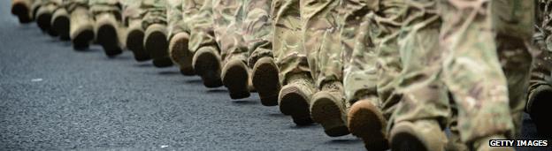 Soldiers feet