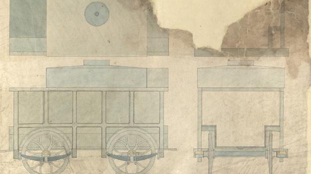 A design for a locomotive for Nantyglo Ironworks, Monmouthshire, 1854