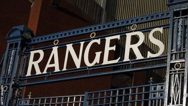 The gates at Rangers' Ibrox Stadium