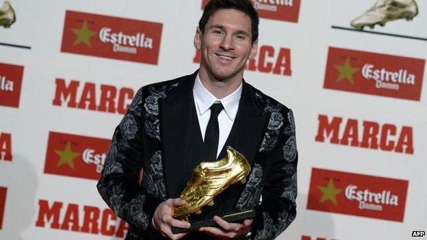 Lionel Messi with Golden Boot