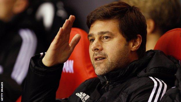 Mauricio Pochettino sat in the dug out