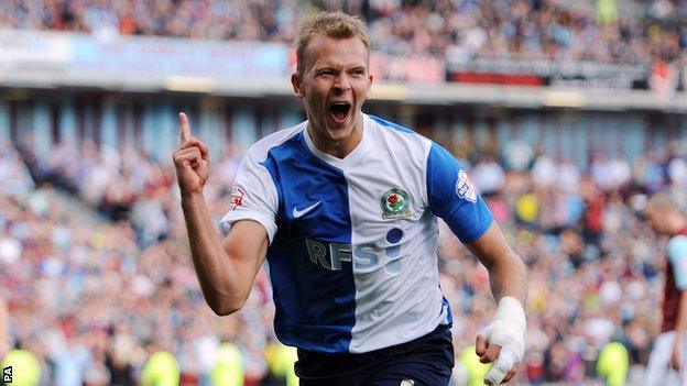 Blackburn Rovers striker Jordan Rhodes