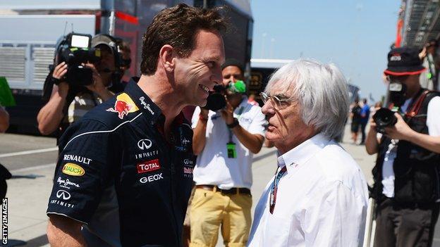 Christian Horner and Bernie Ecclestone