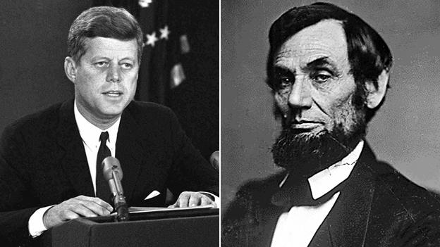 John F Kennedy and Abraham Lincoln