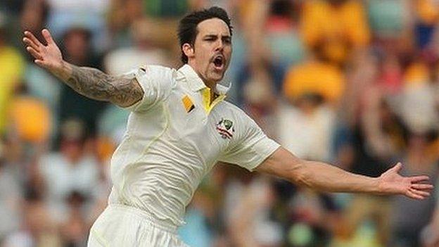 Mitchell Johnson strikes